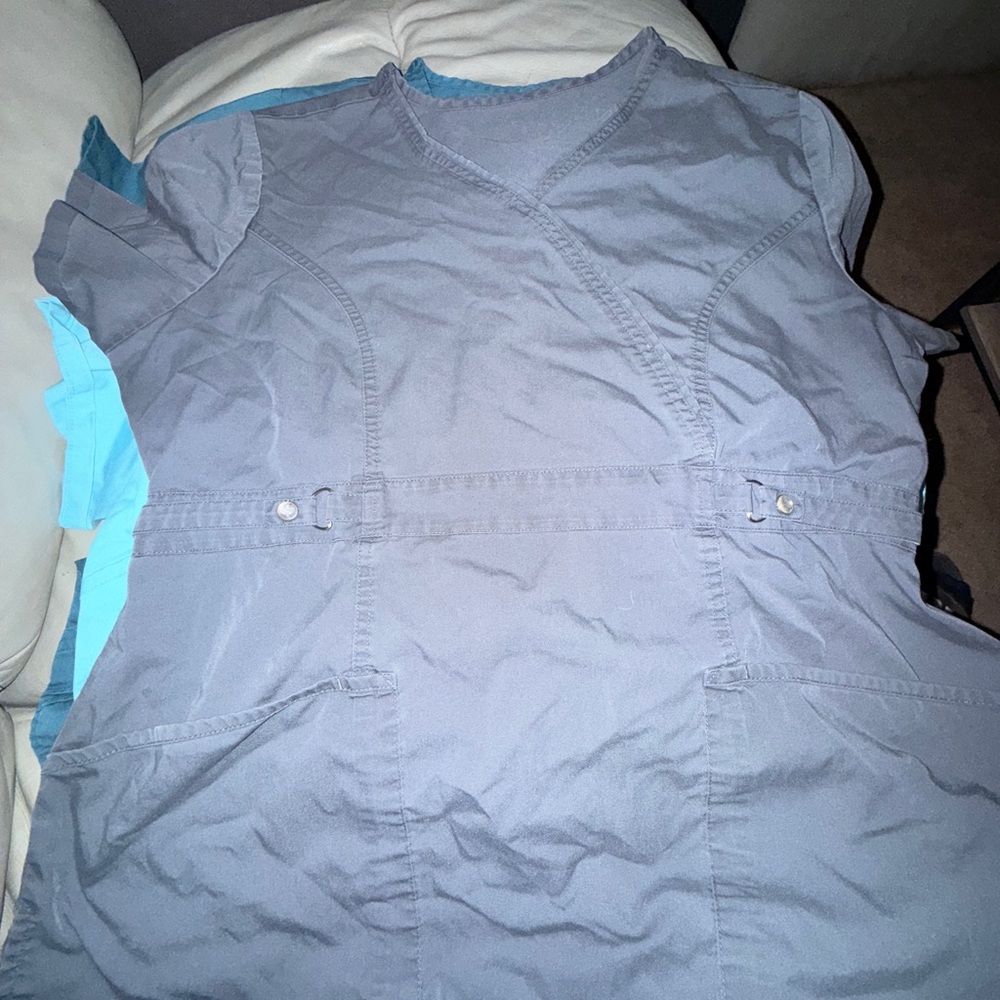 Turquoise Fabric with Decorative Button